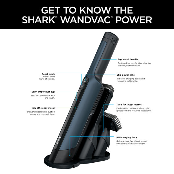 Shark Wandvac Power Pet Cordless Hand Vacuum & Reviews Wayfair